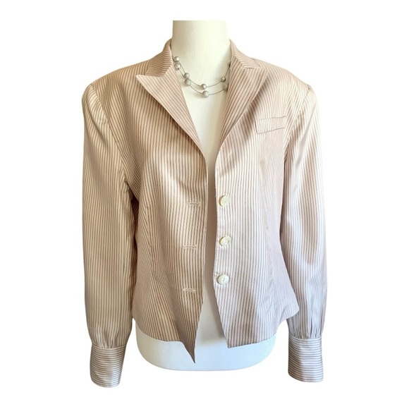 Jones New York silk pinstriped jacket - Picture 1 of 10